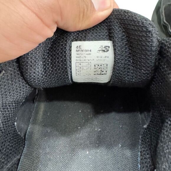 New Balance 990V4 Triple Black Running Shoes M990BB4 Men Size 14 4E Made in the - Picture 4 of 10